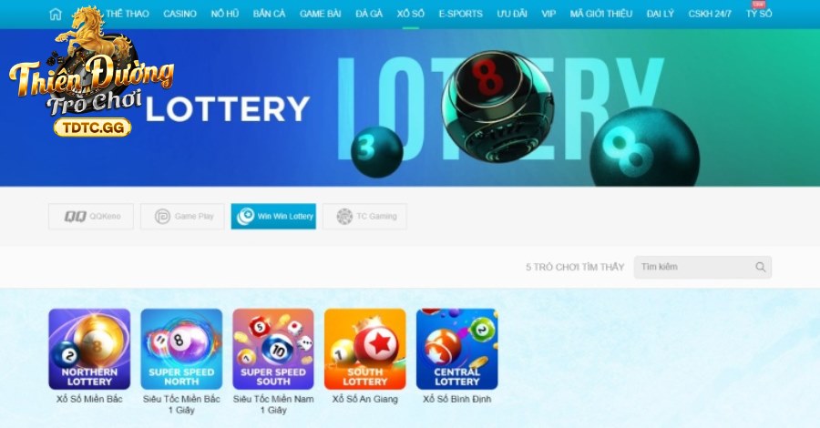 Win Win Lottery nổi bật với giao diện thân thiện